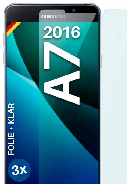moex FlexProtect Klar für Samsung Galaxy A7 (2016) – Schutzfolie für unsichtbaren Displayschutz, Ultra klar