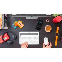 Logitech K480 Deutsch Bluetooth-Tastatur – Kabellos, Multi-Device, für Smartphone und Tablet geeignet