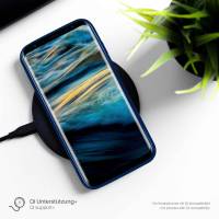 moex Brushed Case für Apple iPhone 8 Plus – Silikon Handyhülle, Backcover in Aluminium Optik