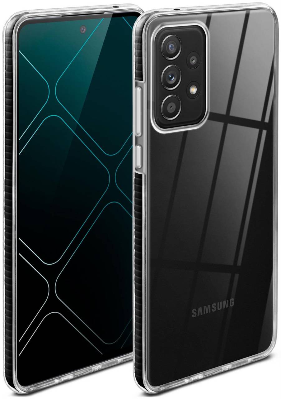 ONEFLOW Cushion Case für Samsung Galaxy A52 – Durchsichtige Hülle aus Silikon mit 3D Kameraschutz