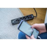 brennenstuhl Ecolor USB Steckdosenleiste 4-fach – Steckdosenleiste 4-fach mit USB und Schalter 1,5m Kabel