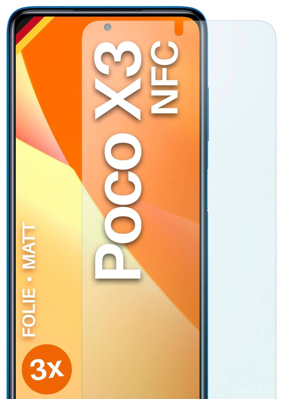 moex FlexProtect Matt für Xiaomi Poco X3 NFC – Anti Reflex Schutzfolie für besten Displayschutz, Matt
