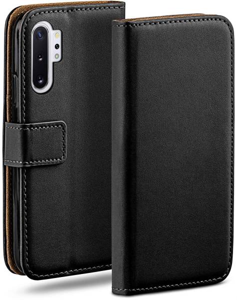 moex Book Case für Samsung Galaxy Note 10 Plus 5G – Klapphülle aus PU Leder mit Kartenfach, Komplett Schutz