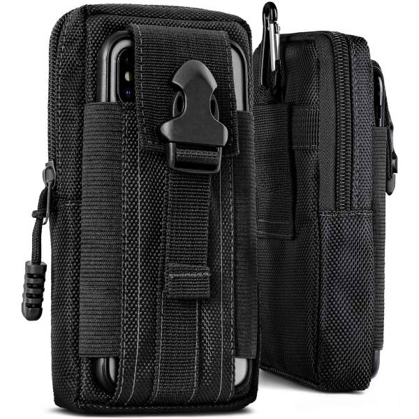 ONEFLOW Survival Case für Xiaomi Mi 11 – Handy Gürteltasche aus Oxford Nylon mit Karabiner