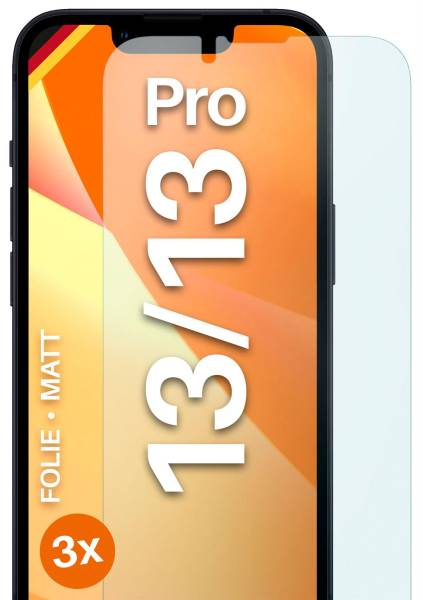moex FlexProtect Matt für Apple iPhone 13 Pro – Anti Reflex Schutzfolie für besten Displayschutz, Matt