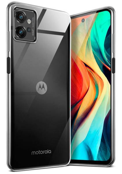 moex Aero Case für Motorola Moto G32 – Durchsichtige Hülle aus Silikon, Ultra Slim Handyhülle