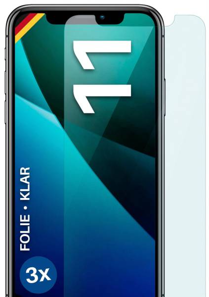 moex FlexProtect Klar für Apple iPhone 11 – Schutzfolie für unsichtbaren Displayschutz, Ultra klar