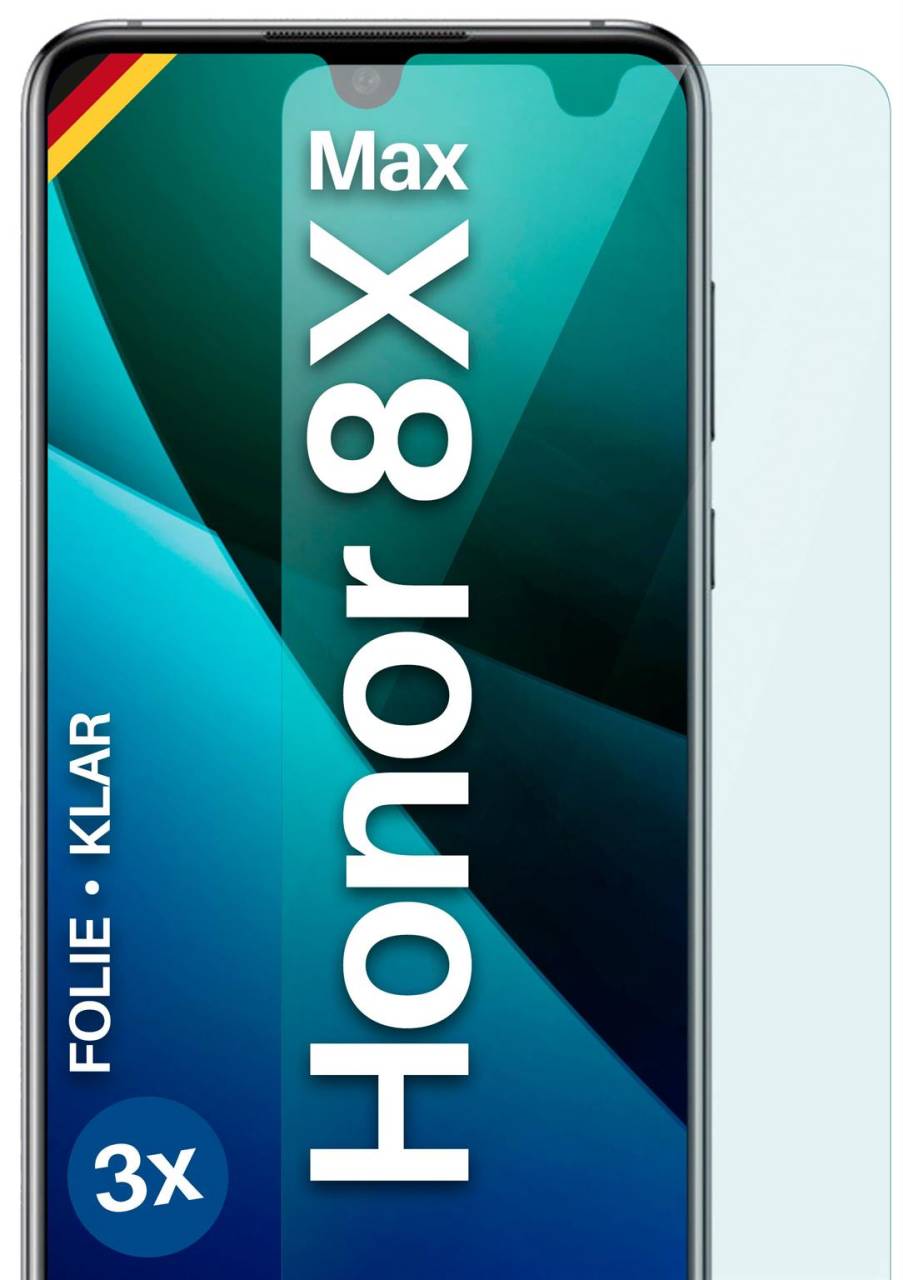 moex FlexProtect Klar für Huawei Honor 8X Max – Schutzfolie für unsichtbaren Displayschutz, Ultra klar