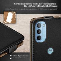 moex Flip Case für Motorola Moto G41 – PU Lederhülle mit 360 Grad Schutz, klappbar