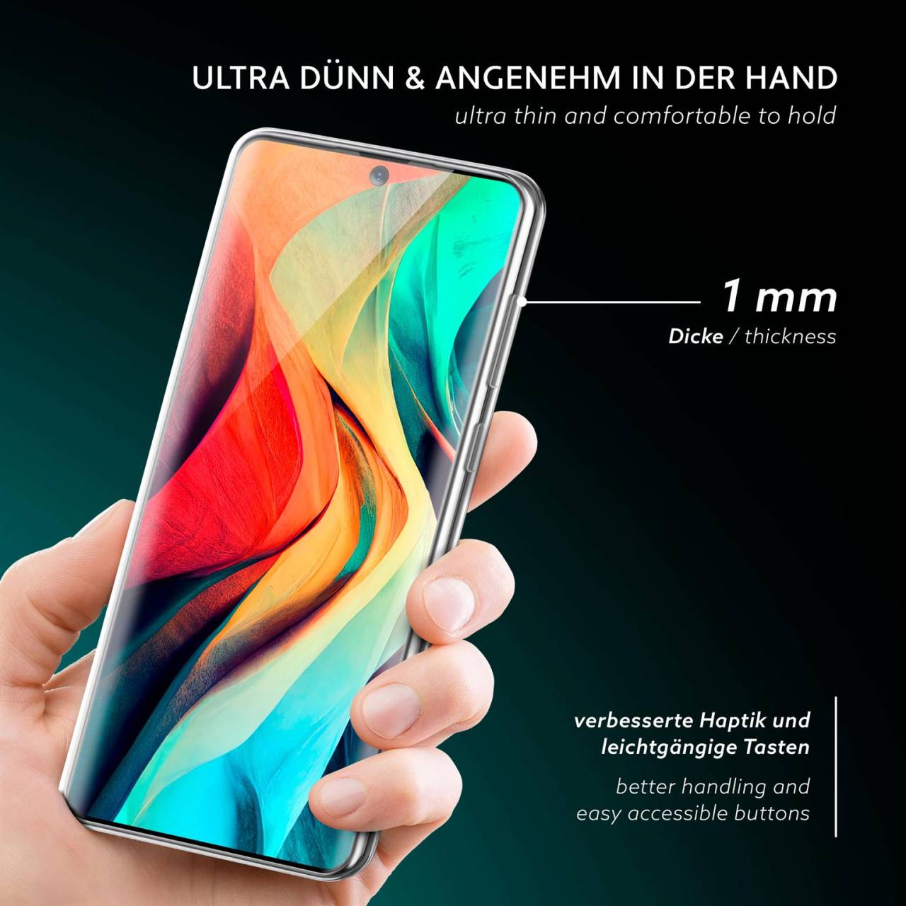 moex Aero Case für Samsung Galaxy S20 Plus – Durchsichtige Hülle aus Silikon, Ultra Slim Handyhülle