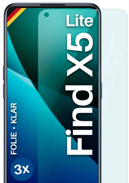 moex FlexProtect Klar für Oppo Find X5 Lite – Schutzfolie für unsichtbaren Displayschutz, Ultra klar