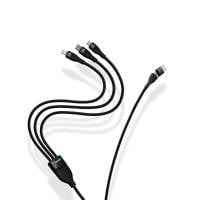 Baseus multifunktionales 3-in-1 Ladekabel - USB-C/Lightning/Micro-USB für Smartphones - 1,2 Meter - Fixe Länge – weiteres Produktbild 4