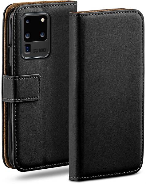 moex Book Case für Samsung Galaxy S20 Ultra 5G – Klapphülle aus PU Leder mit Kartenfach, Komplett Schutz