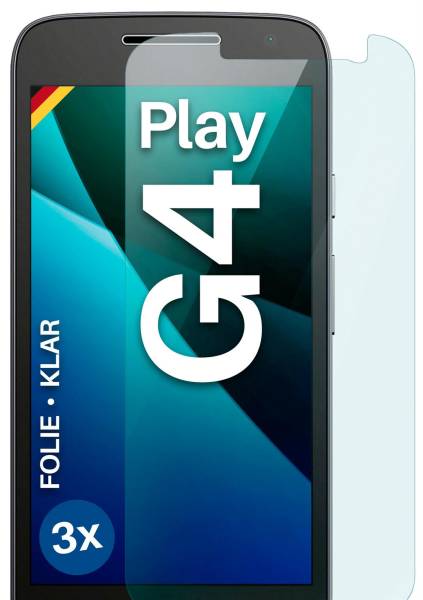 moex FlexProtect Klar für Motorola Moto G4 Play – Schutzfolie für unsichtbaren Displayschutz, Ultra klar