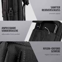 ONEFLOW Survival Case für Samsung Galaxy S5 Neo – Handy Gürteltasche aus Oxford Nylon mit Karabiner