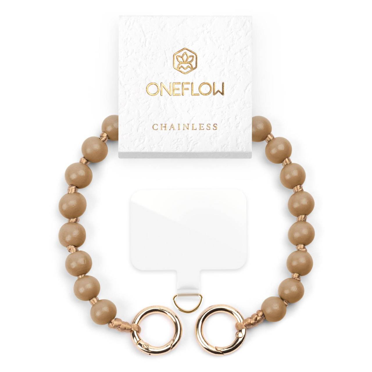 ONEFLOW Holzperlen Handyanhänger Universal – Chainless Terra Chain