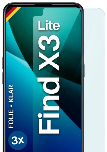 moex FlexProtect Klar für Oppo Find X3 Lite – Schutzfolie für unsichtbaren Displayschutz, Ultra klar