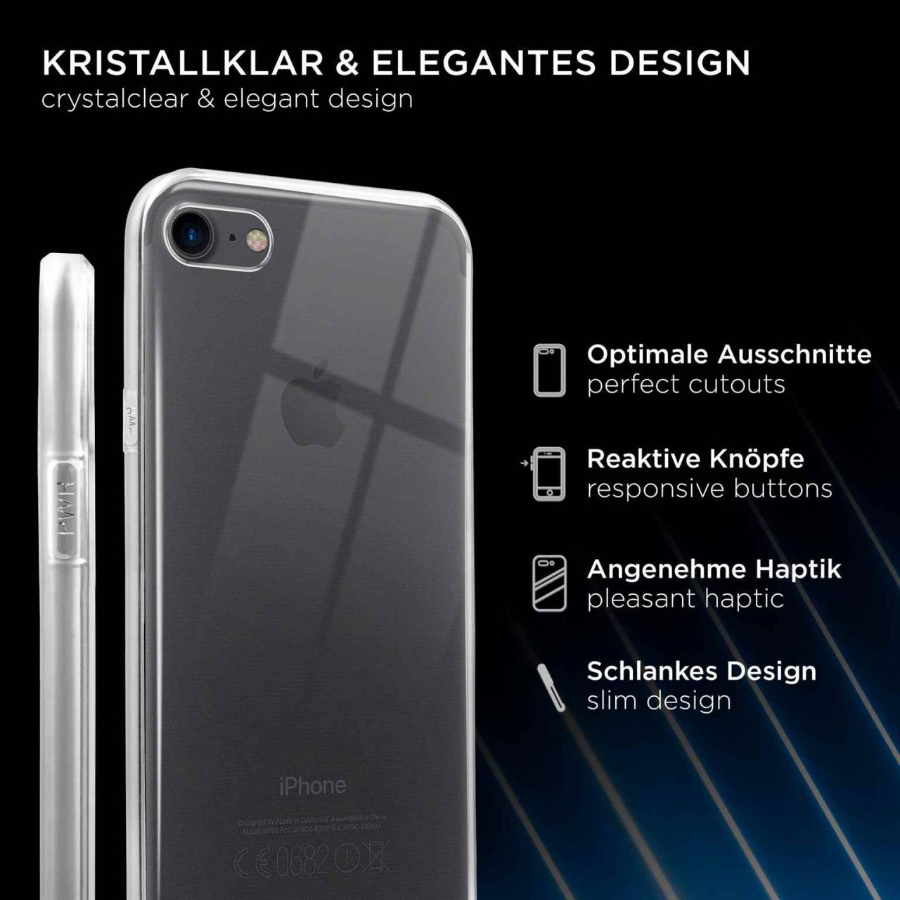 ONEFLOW Clear Case iPhone 8 Silikonhülle transparent