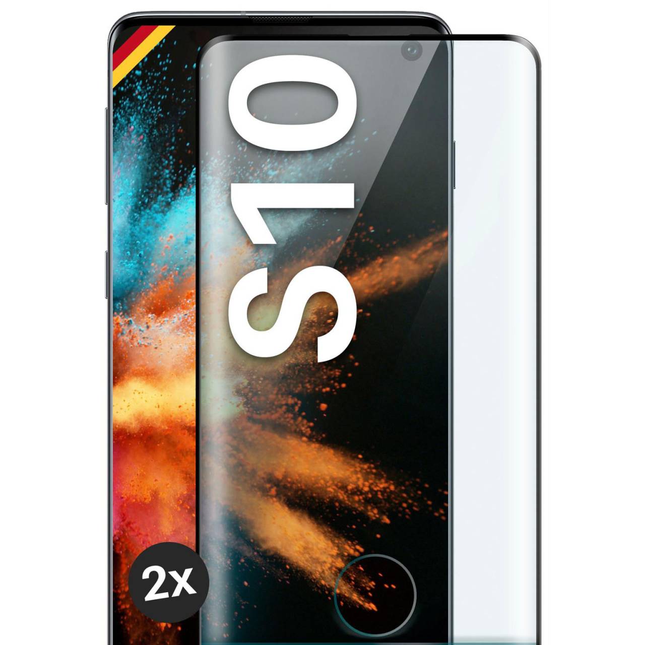 moex CurveProtect für Samsung Galaxy S10 – Full Screen Schutzfolie – Curved 3D Panzerglas