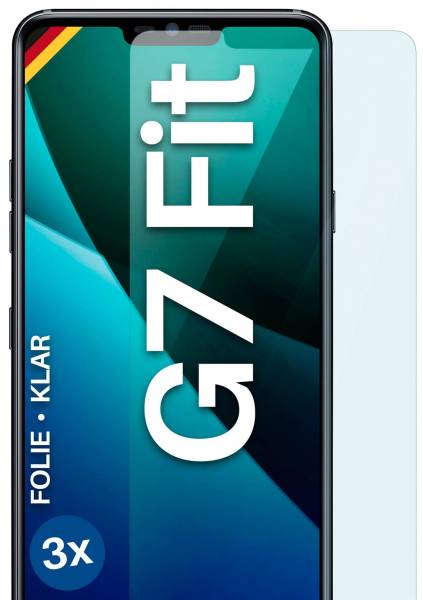 moex FlexProtect Klar für LG G7 Fit – Schutzfolie für unsichtbaren Displayschutz, Ultra klar