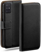 moex Book Case für Samsung Galaxy A71 – Klapphülle aus PU Leder mit Kartenfach, Komplett Schutz