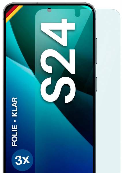 moex FlexProtect Klar für Samsung Galaxy S24 – Schutzfolie für unsichtbaren Displayschutz, Ultra klar