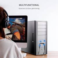 Joyroom AUX-Splitterkabel 3,5mm – Audio Splitter Kabel AUX Y-Kabel für Kopfhörer und Mikrofon