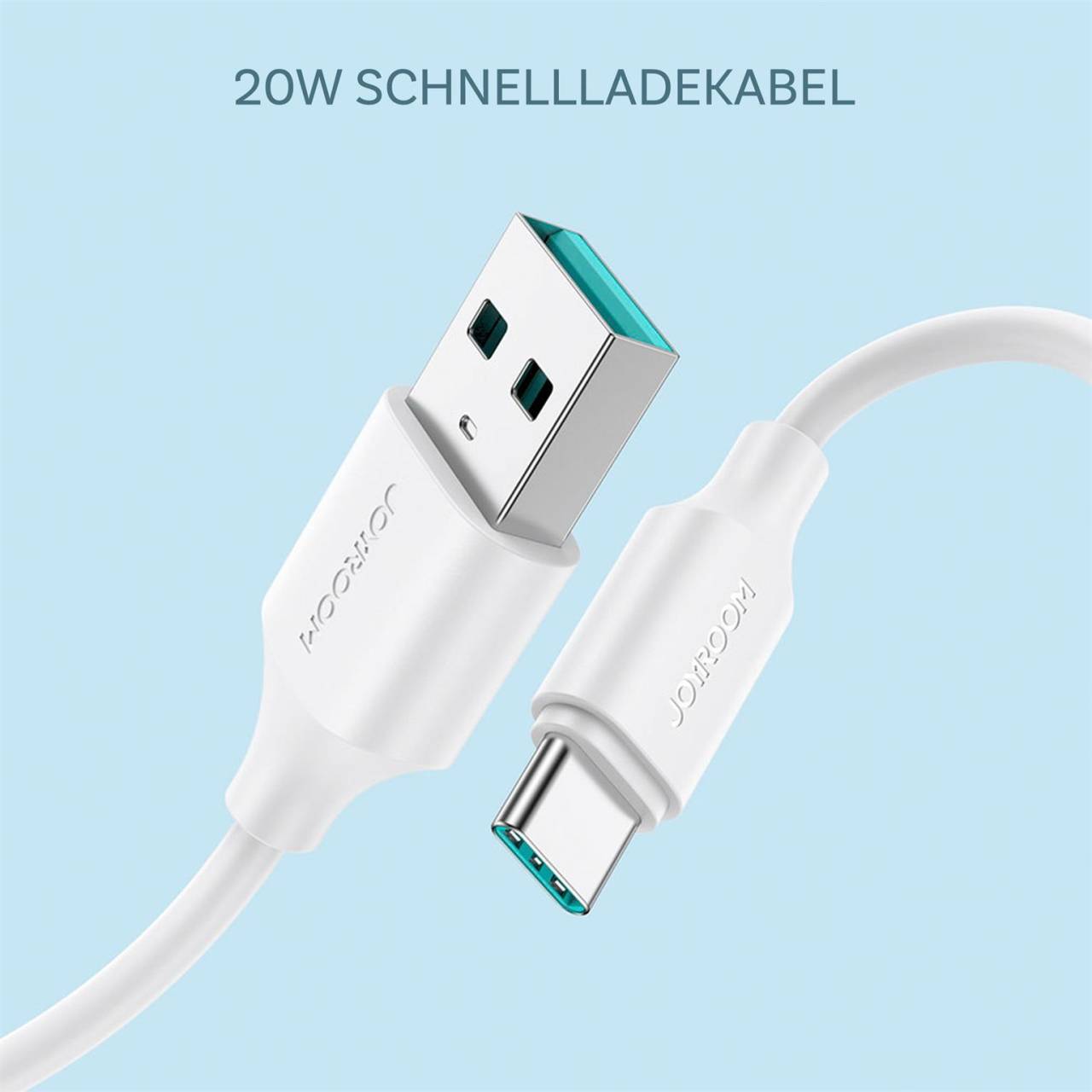 Joyroom Ladekabel – USB-A auf USB-C für Smartphones und andere Geräte, Schnellladekabel 3A, Länge 0,25 m