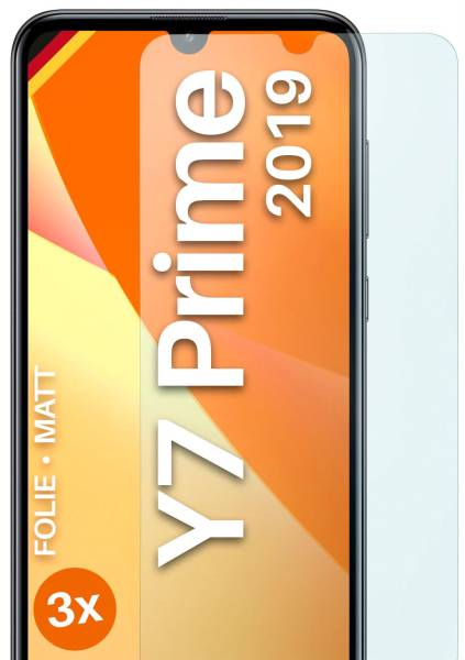 moex FlexProtect Matt für Huawei Y7 Prime (2019) – Anti Reflex Schutzfolie für besten Displayschutz, Matt