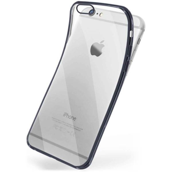 moex Chrome Case für iPhone 6 – Handy Bumper mit Chrom Rand – Transparente Hülle