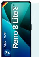 moex FlexProtect Klar für Oppo Reno8 Lite 5G – Schutzfolie für unsichtbaren Displayschutz, Ultra klar