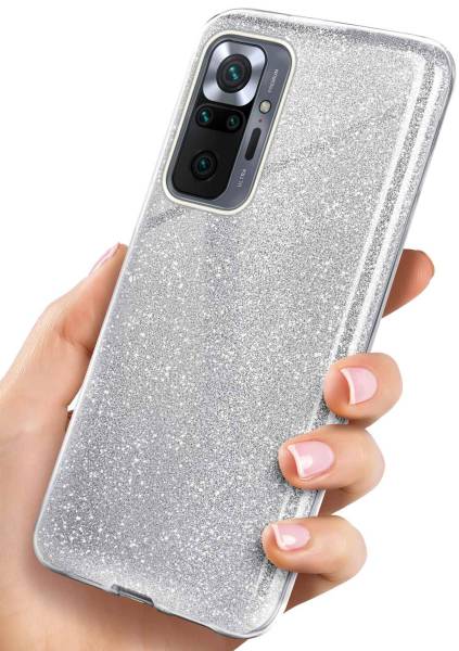 ONEFLOW Glitter Case für Xiaomi Redmi Note 10 Pro – Glitzer Hülle aus TPU, designer Handyhülle