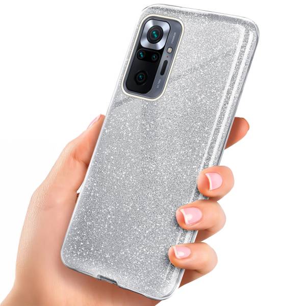 ONEFLOW Glitter Case für Xiaomi Redmi Note 10 Pro – Glitzer Hülle aus TPU, designer Handyhülle