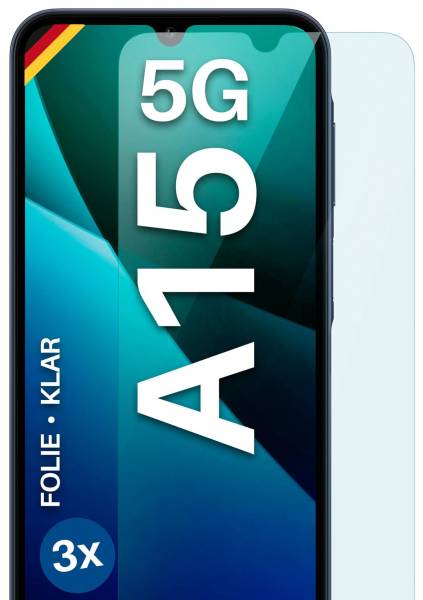 moex FlexProtect Klar für Samsung Galaxy A15 5G – Schutzfolie für unsichtbaren Displayschutz, Ultra klar