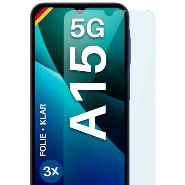 moex FlexProtect Klar für Samsung Galaxy A15 5G – Schutzfolie für unsichtbaren Displayschutz, Ultra klar