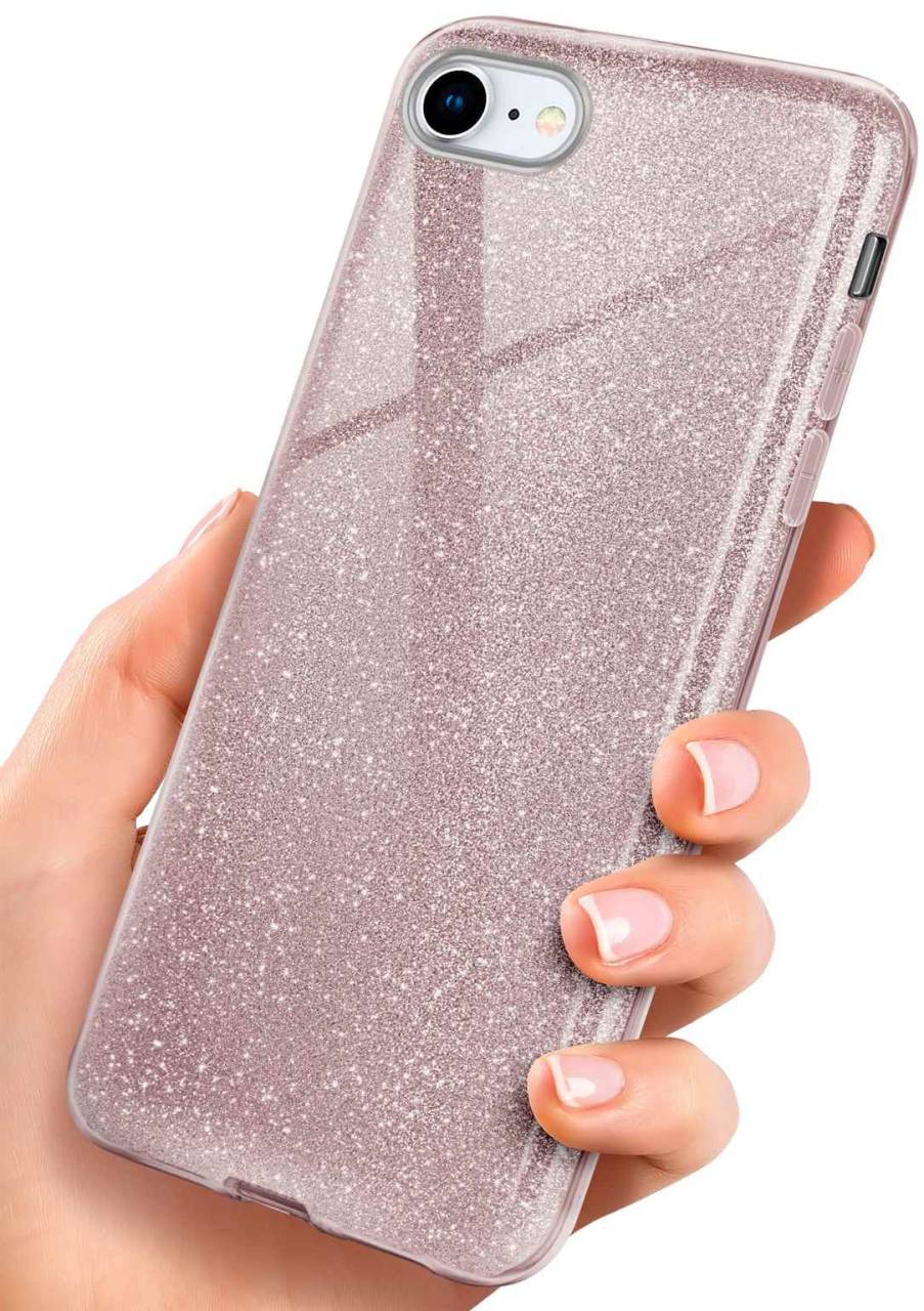 ONEFLOW Glitter Case für Apple iPhone 8 – Glitzer Hülle aus TPU, designer Handyhülle