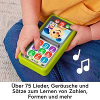 Fisher-Price Lernspaß 2-in-1 Smartphone – Interaktives Spielzeugtelefon, Pädagogisches Smartphone mit Lernfunktionen