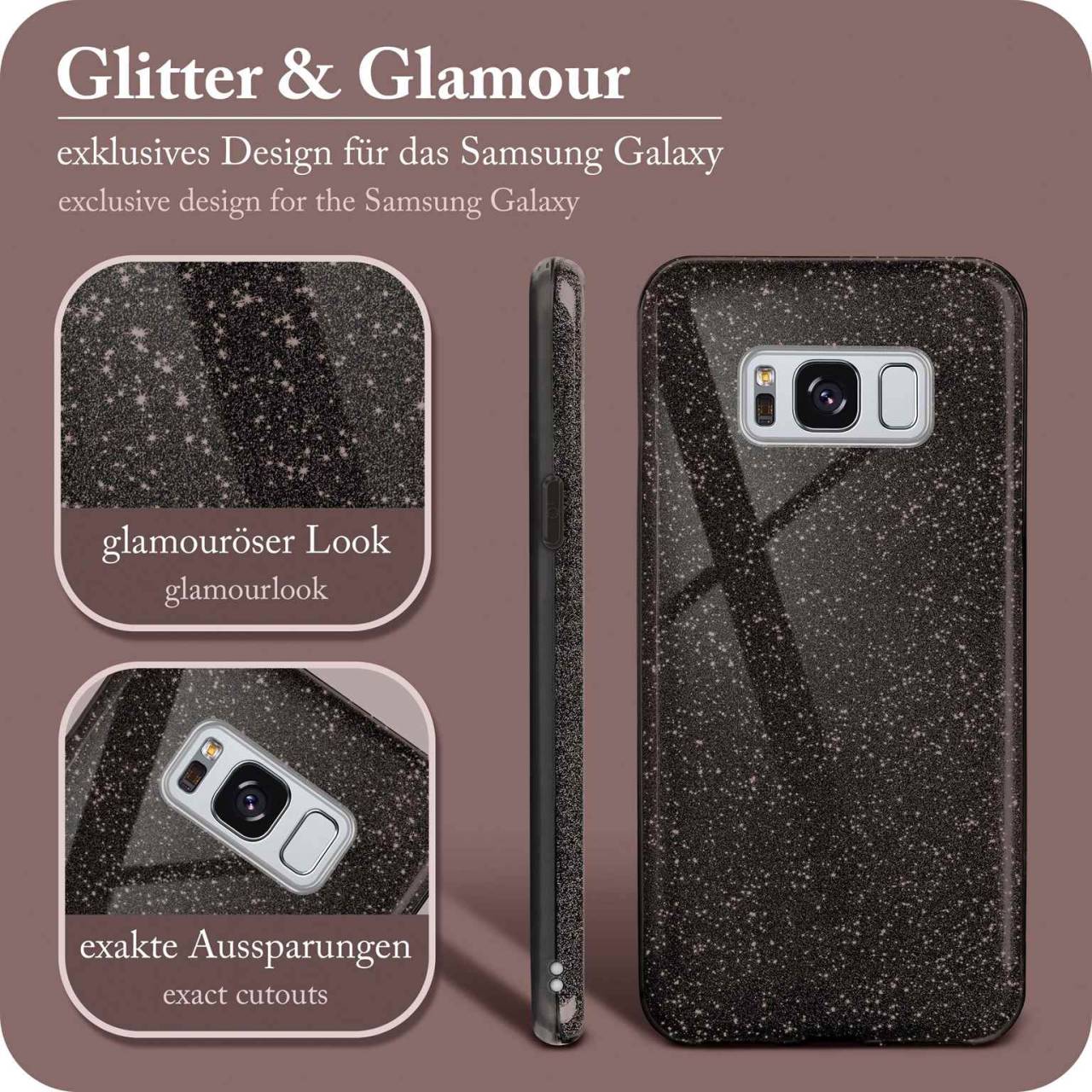 ONEFLOW Glitter Case für Samsung Galaxy S8 Plus – Glitzer Hülle aus TPU, designer Handyhülle