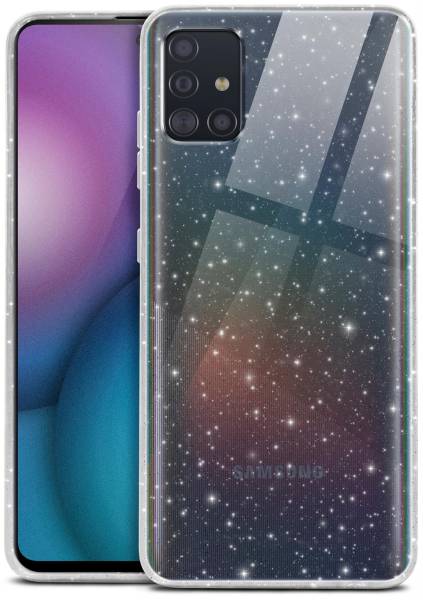 moex® Sparky Case für Samsung Galaxy A51 – Stylische Glitzer Hülle, ultra slim Handyhülle, durchsichtig