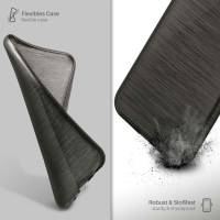 moex Brushed Case für Apple iPhone 4 – Silikon Handyhülle, Backcover in Aluminium Optik