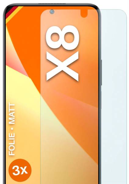 moex FlexProtect Matt für Honor X8 (4G) – Anti Reflex Schutzfolie für besten Displayschutz, Matt