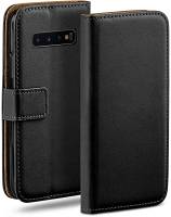 moex Book Case für Samsung Galaxy S10 Plus – Klapphülle aus PU Leder mit Kartenfach, Komplett Schutz