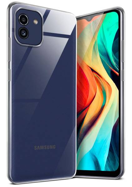 moex Aero Case für Samsung Galaxy A03 – Durchsichtige Hülle aus Silikon, Ultra Slim Handyhülle