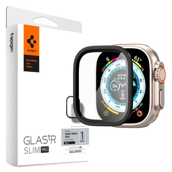 Spigen GLAS.tR Slim Pro – Displayschutz für Apple Watch Ultra 1 (49mm) aus gehärtetem Glas