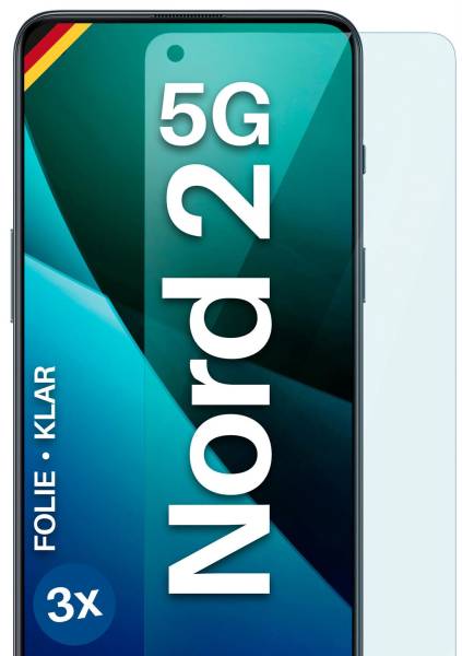 moex FlexProtect Klar für OnePlus Nord 2 5G – Schutzfolie für unsichtbaren Displayschutz, Ultra klar