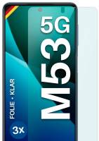 moex FlexProtect Klar für Samsung Galaxy M53 5G – Schutzfolie für unsichtbaren Displayschutz, Ultra klar