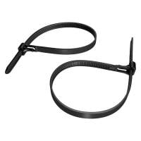 KabelDirekt Kabelbinder wiederverschließbar – Kabelbinder mit Schließmechanismus, 100 Stück, 7,4mm x 250mm