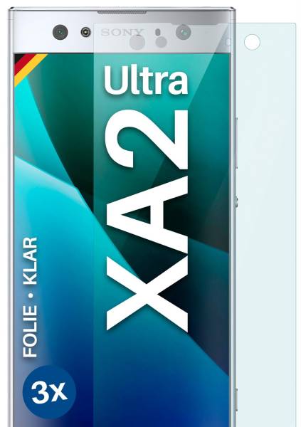 moex FlexProtect Klar für Sony Xperia XA2 Ultra – Schutzfolie für unsichtbaren Displayschutz, Ultra klar