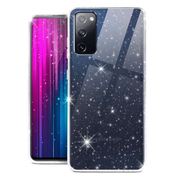 moex® Sparky Case für Samsung Galaxy S20 FE – Stylische Glitzer Hülle, ultra slim Handyhülle, durchsichtig