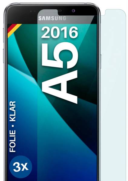 moex FlexProtect Klar für Samsung Galaxy A5 (2016) – Schutzfolie für unsichtbaren Displayschutz, Ultra klar